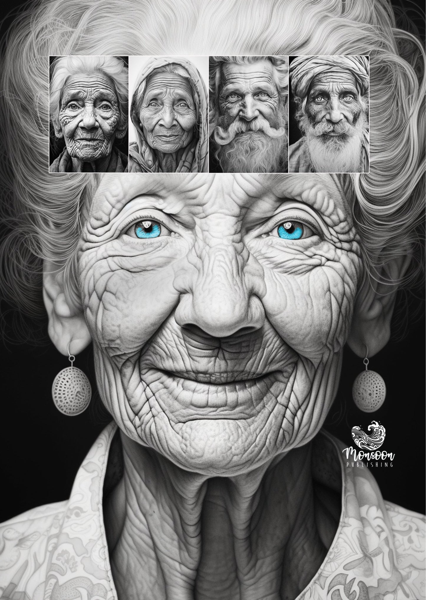 A life well lived Portraits Coloring Book (Digital) - Monsoon Publishing USA