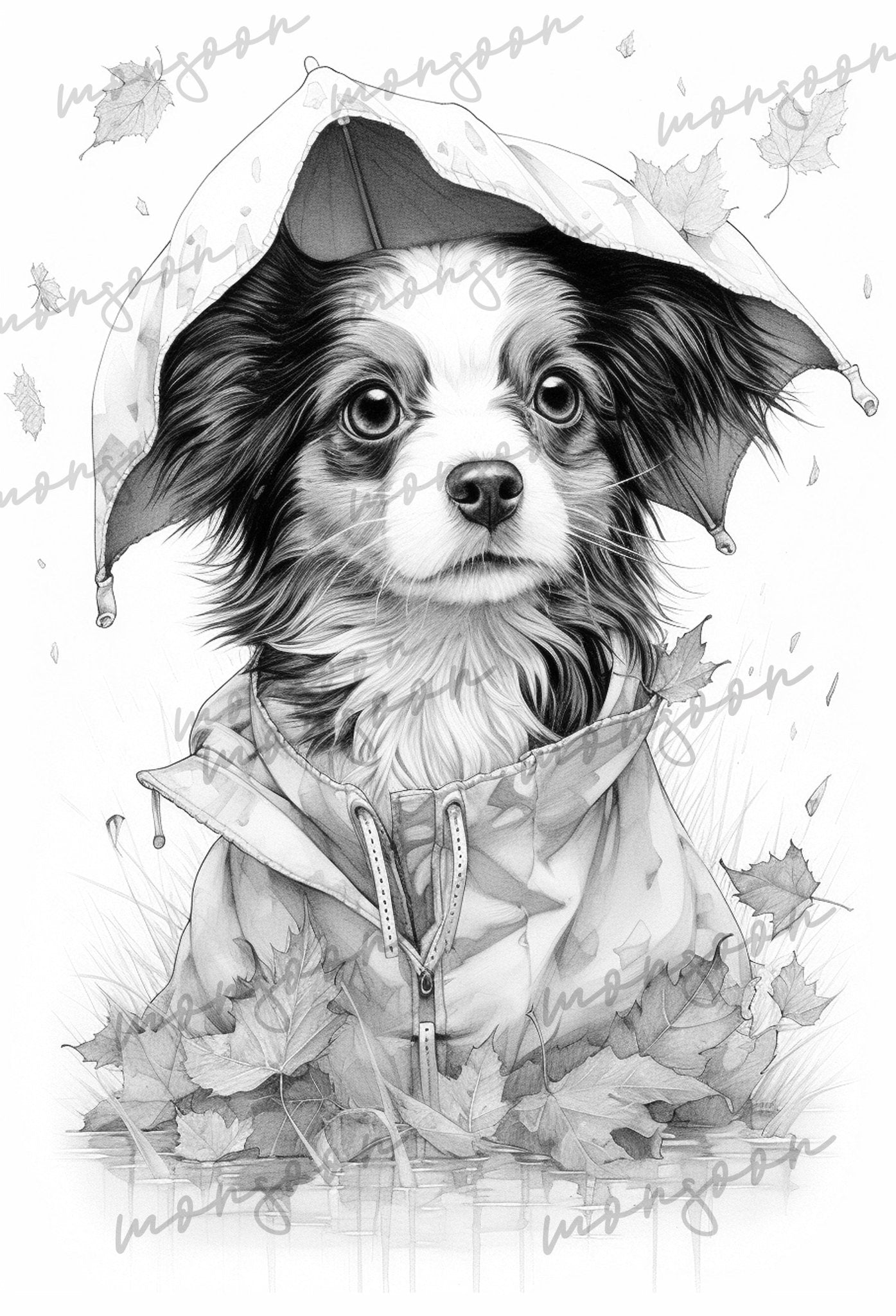 Autumn Dogs Coloring Book (Digital) - Monsoon Publishing USA