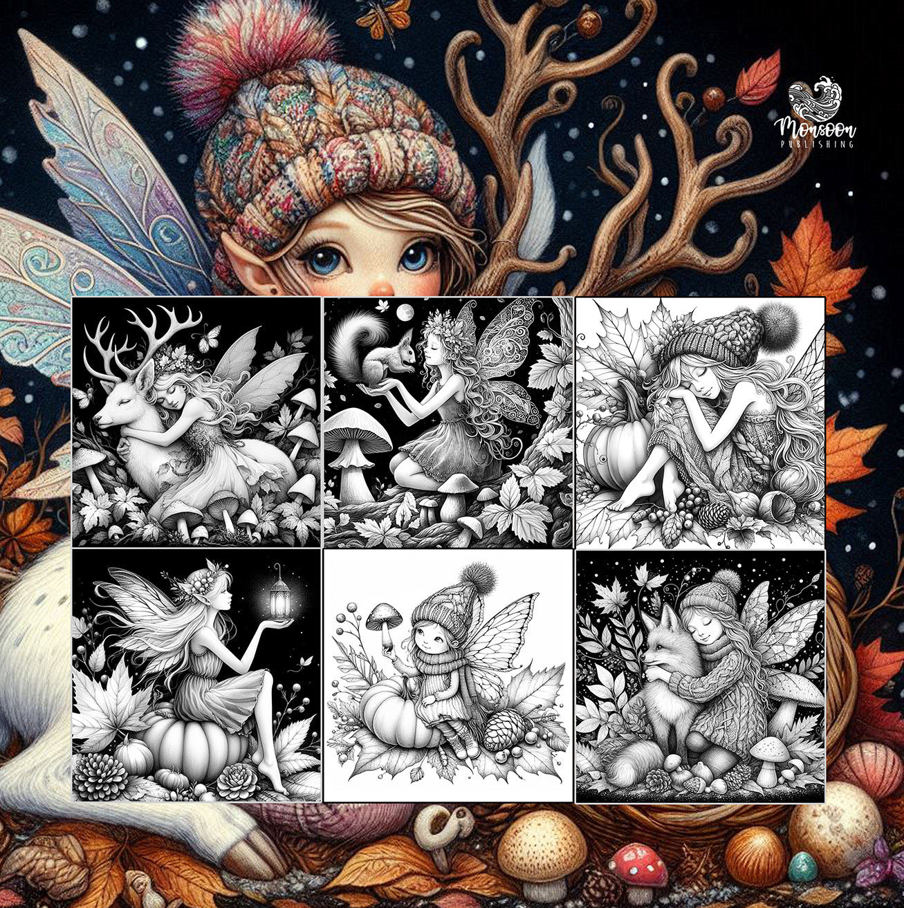 autumn coloring book fall colouring book monsoon publishing fairies