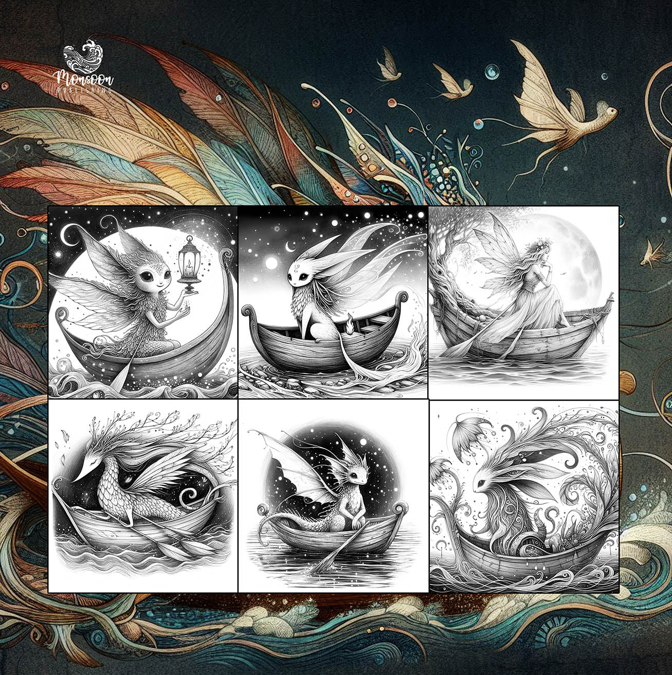 magical beings coloring book fantasy monsoon publishing