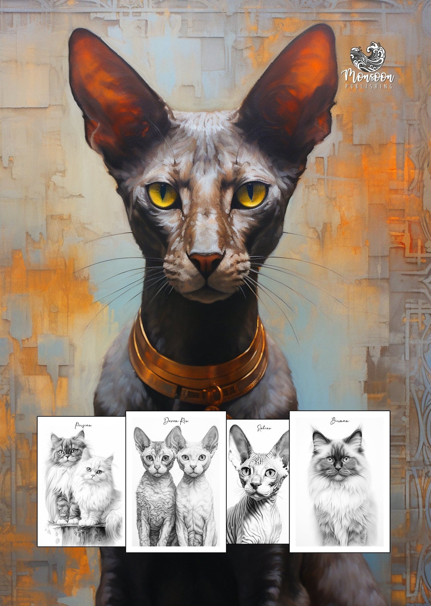 Cat Breeds Coloring Book (Printbook) - Monsoon Publishing USA