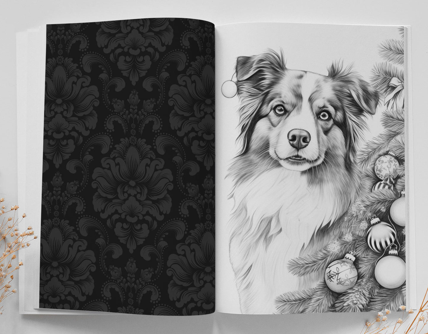 Christmas Dogs Coloring Book Grayscale (Printbook) - Monsoon Publishing USA