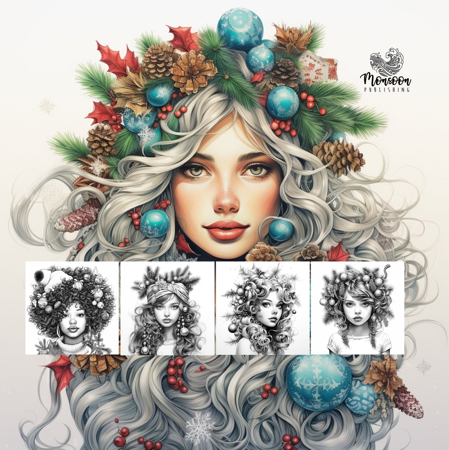 Christmas Girls Coloring Book (Printbook) - Monsoon Publishing USA