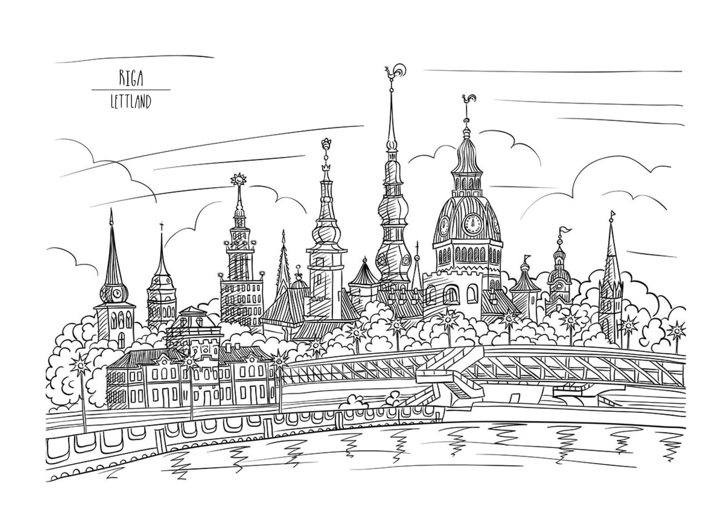 Cities Houses Castles Coloring Book 2 (Printbook) - Monsoon Publishing USA