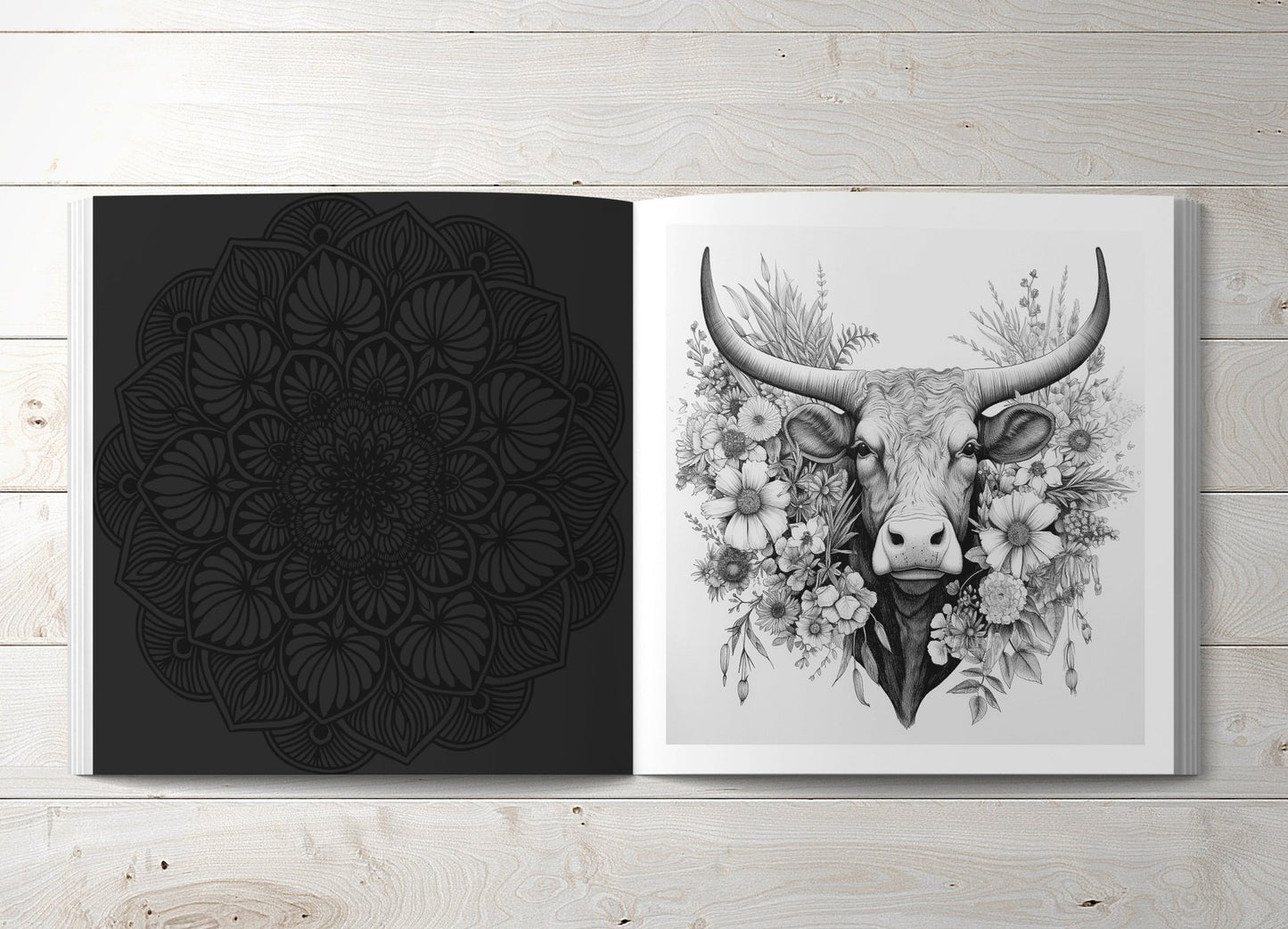 Cows Coloring Book Grayscale (Printbook) - Monsoon Publishing USA