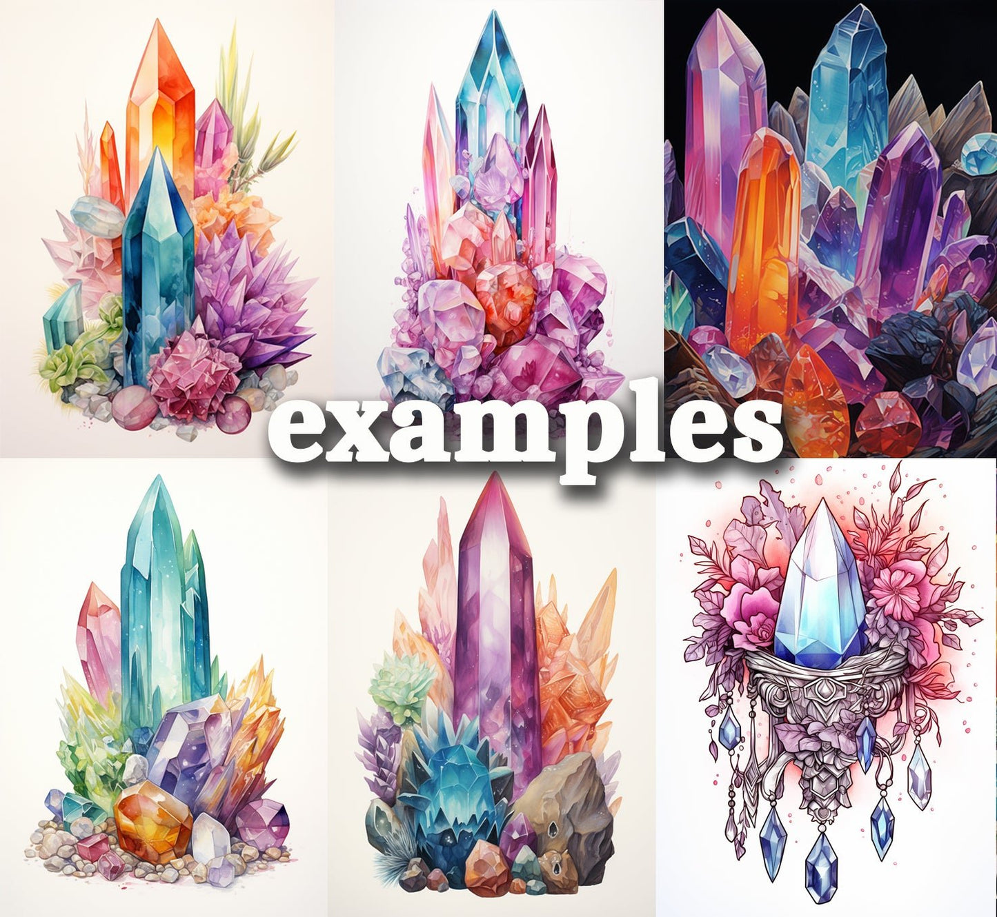 Crystals Coloring Book Grayscale (Printbook) - Monsoon Publishing USA