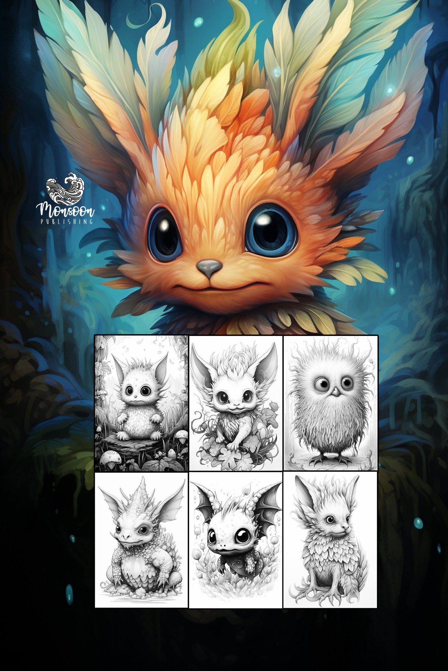 fantastic creatures coloring book monsoon publishing