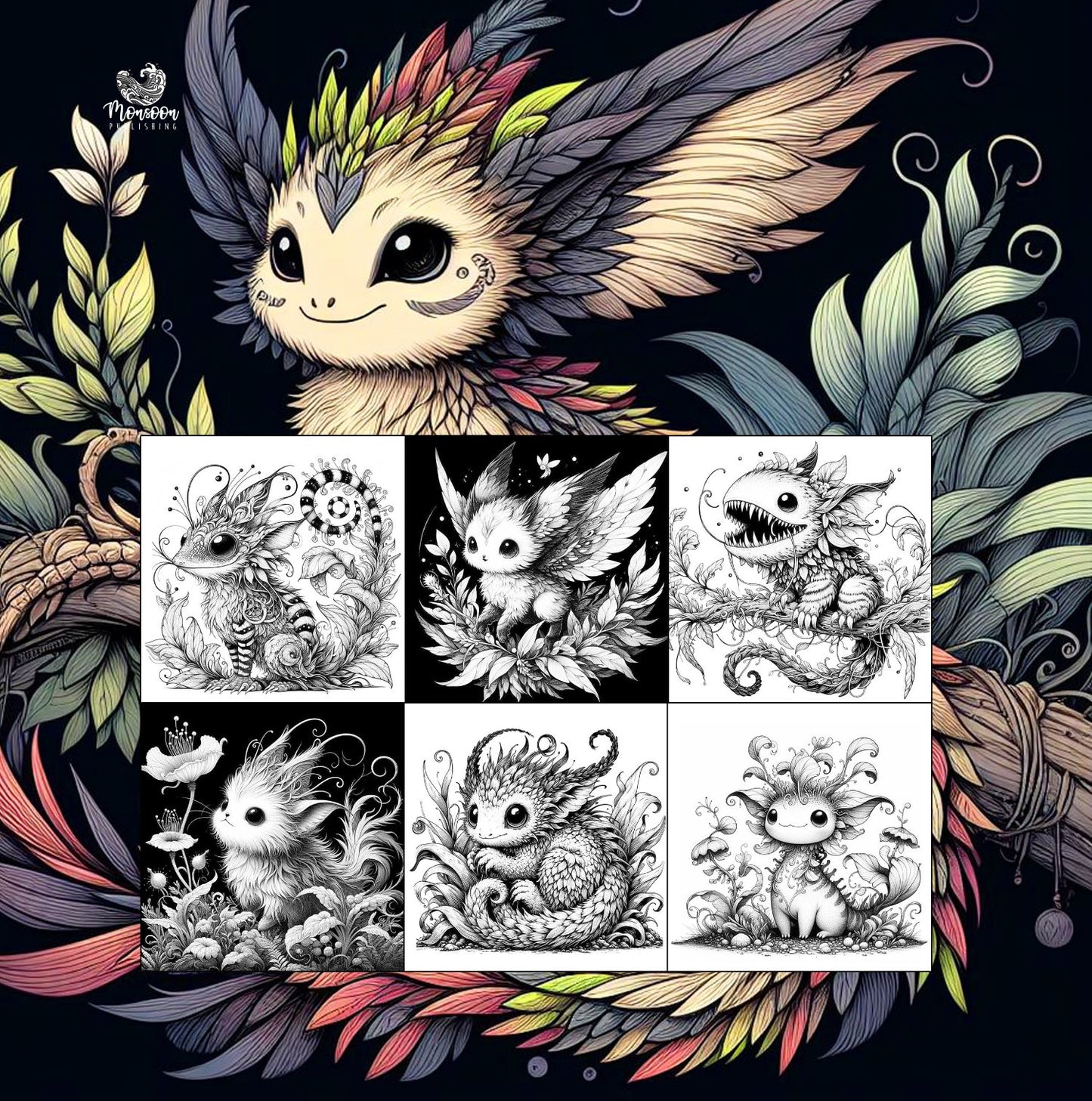 fantastic creatures coloring book monsoon publishing