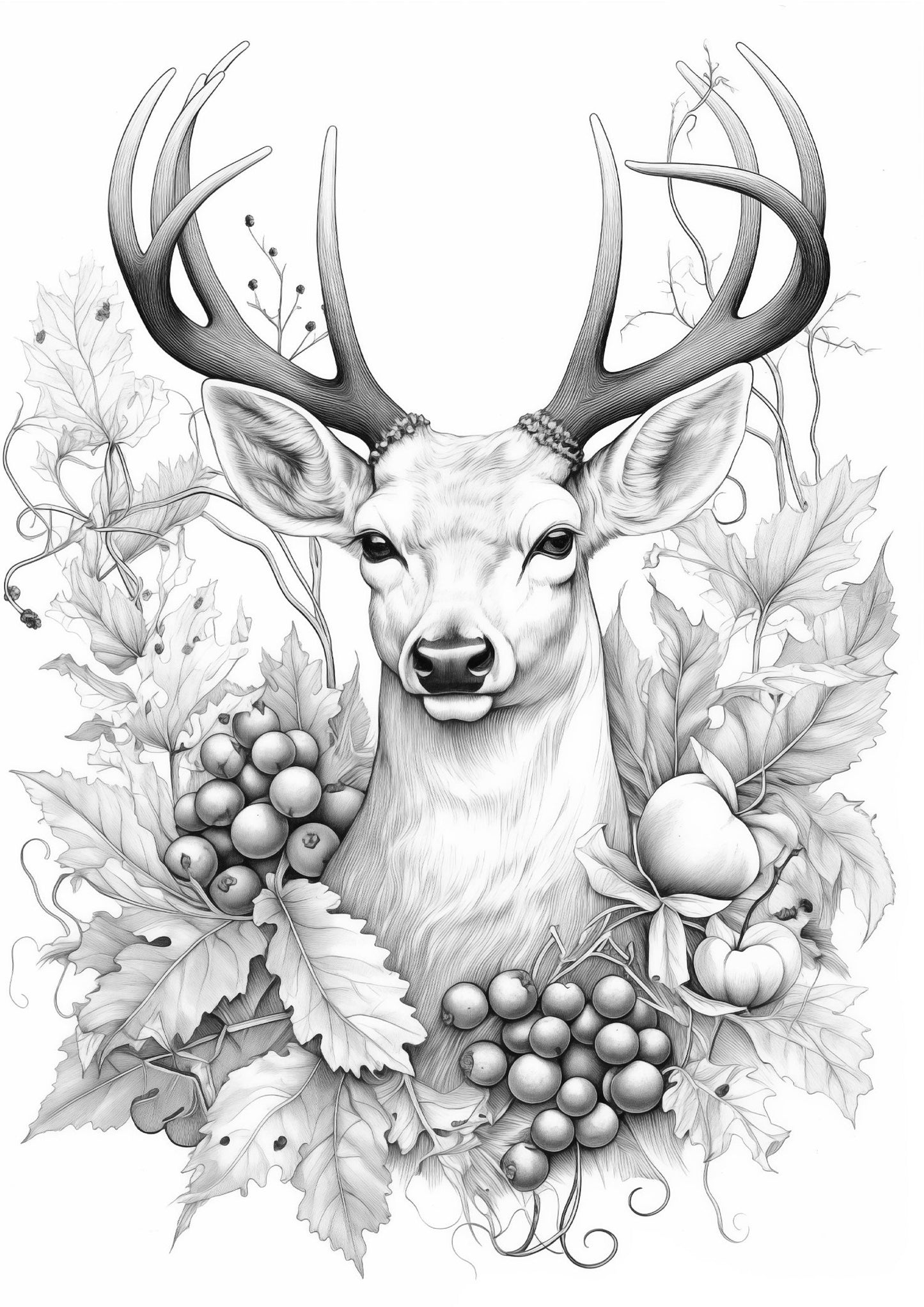 autumn coloring book deer forest coloring book monsoon publishing