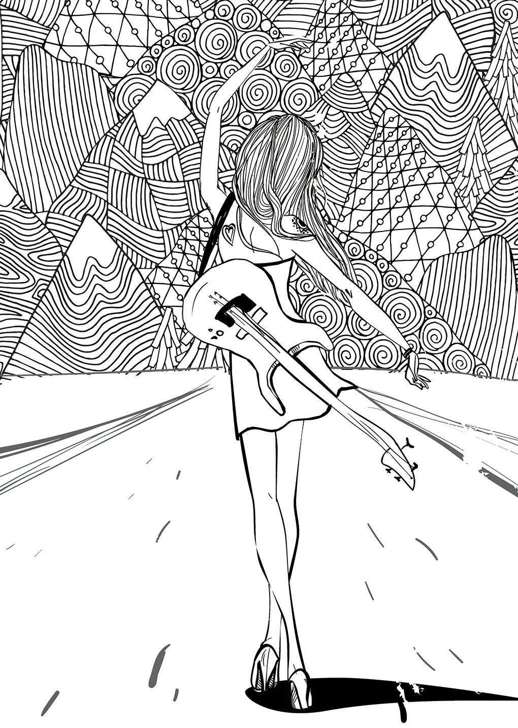 Doodle Girls Coloring Book for Girls (Printbook) - Monsoon Publishing USA