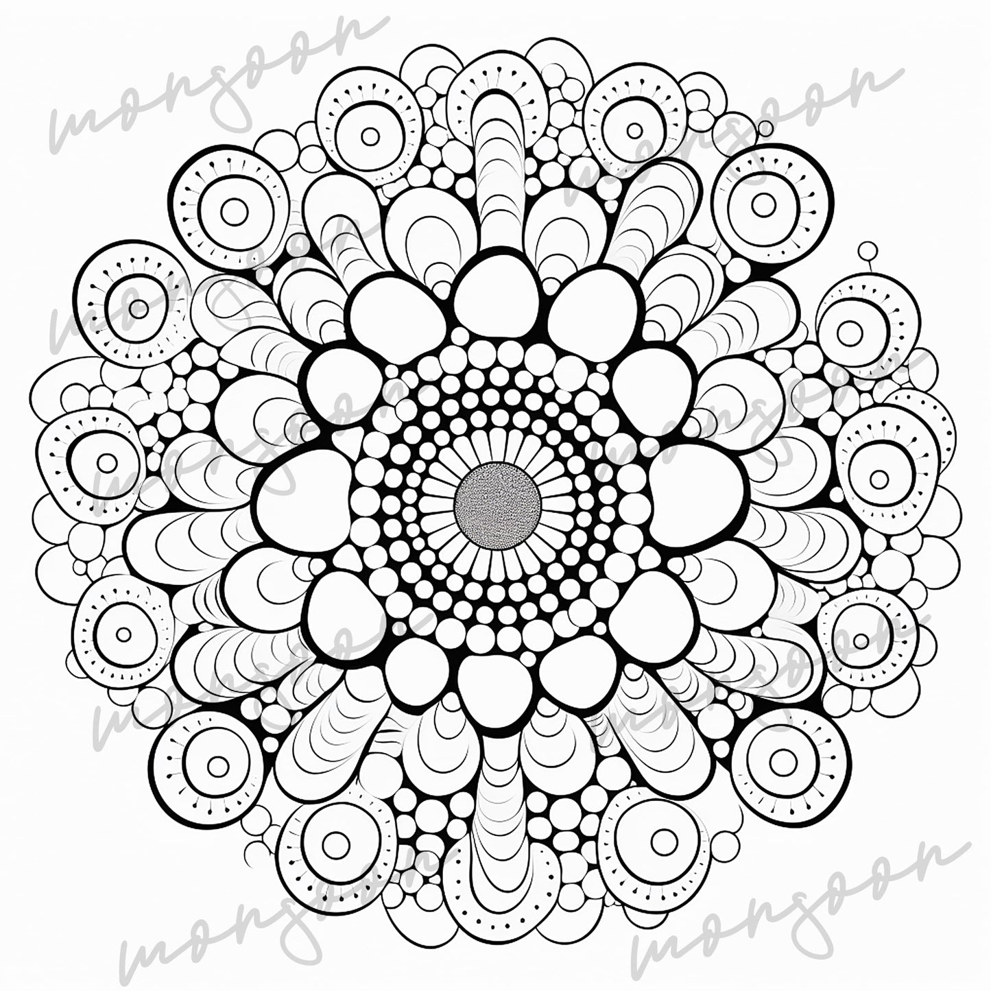 Dot Painting Mandalas Coloring Book (Printbook)