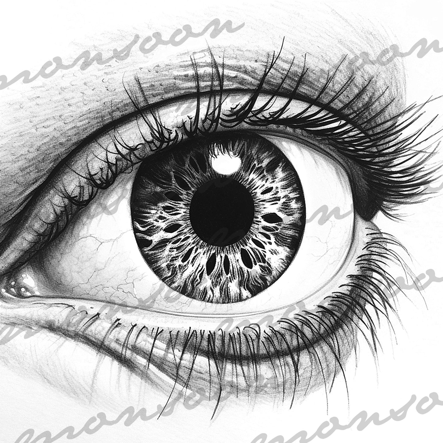 Eyes Coloring Book Grayscale (Digital) - Monsoon Publishing USA