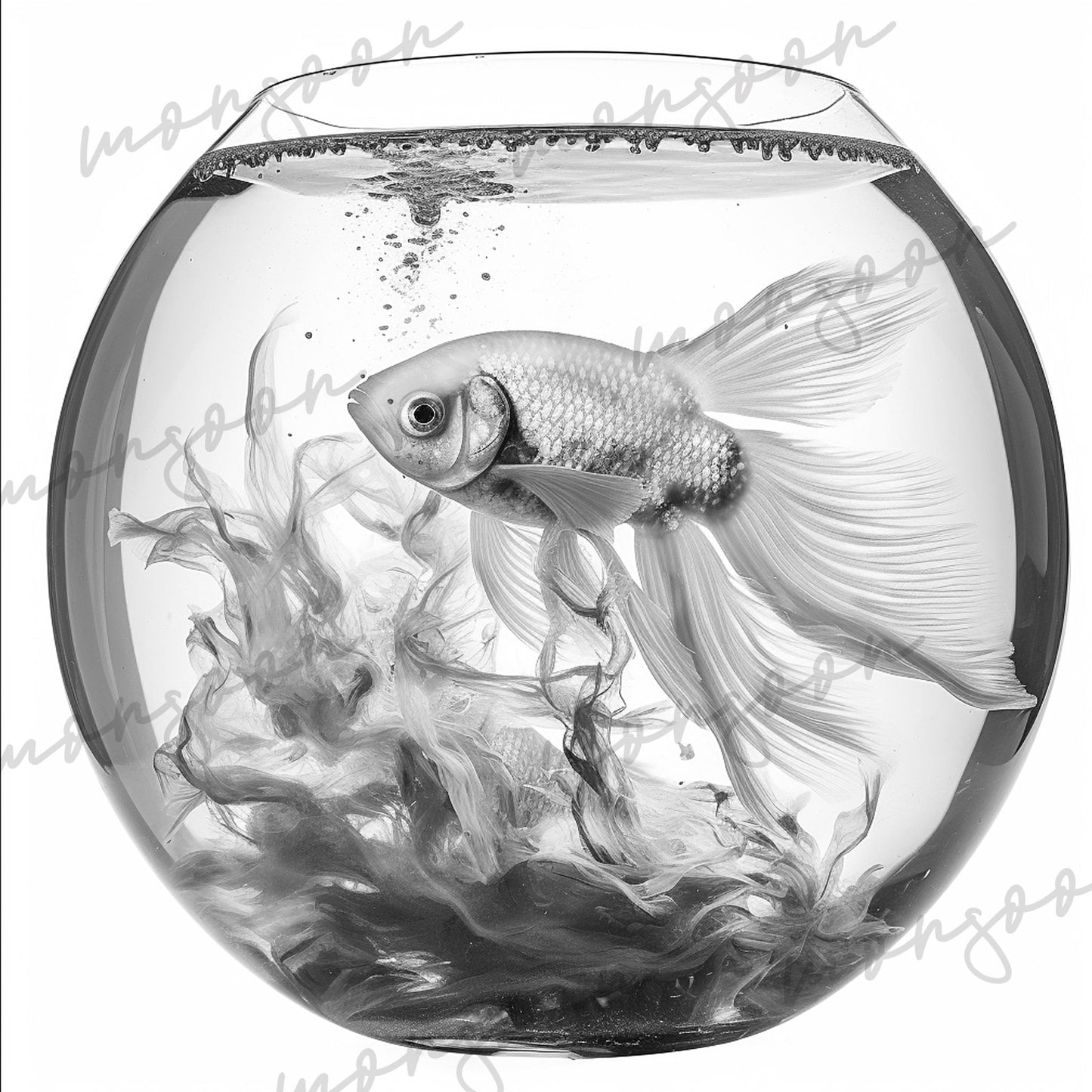 Fish Bowl Aquarium Coloring Book (Printbook) - Monsoon Publishing USA