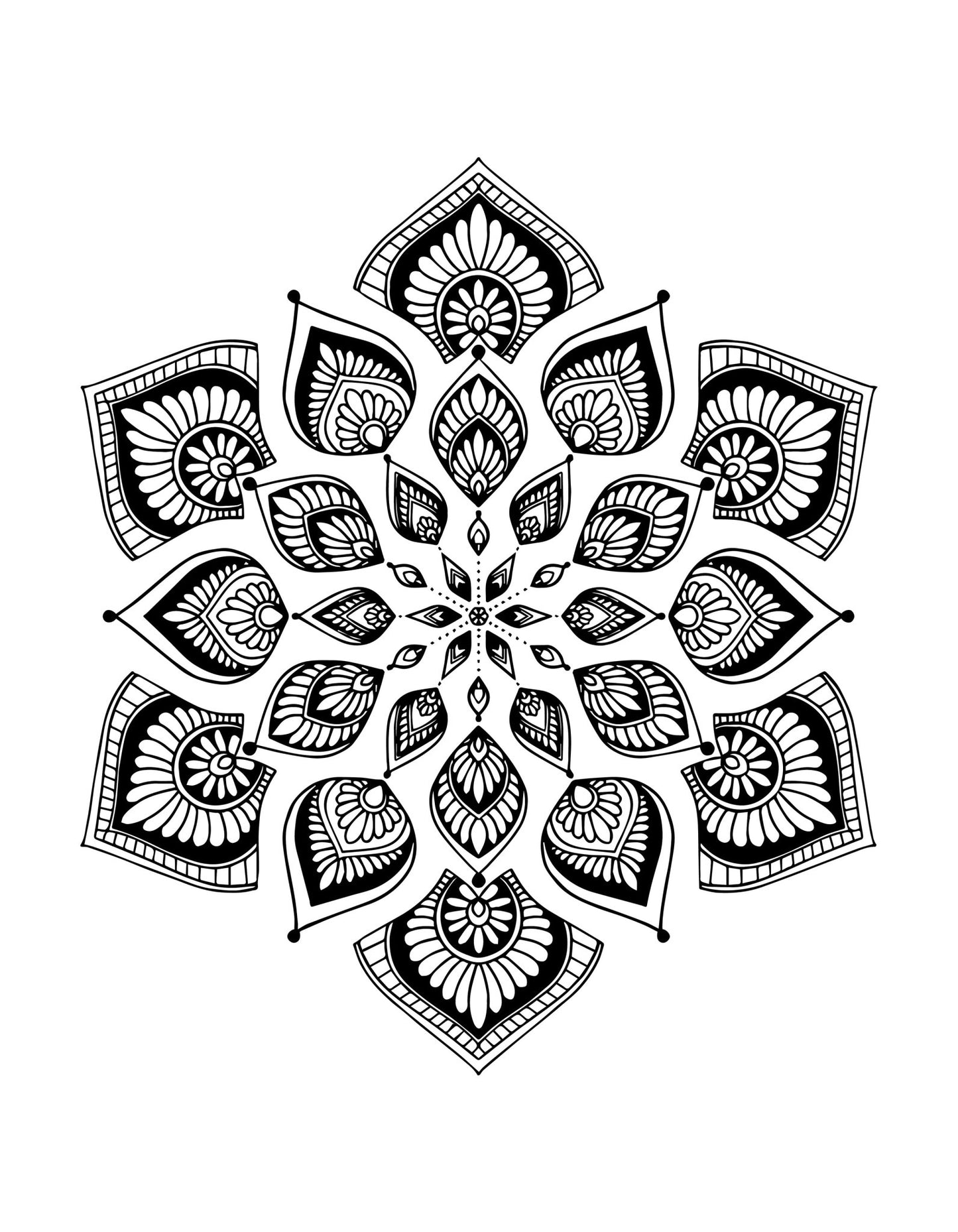 Flower Mandalas Coloring Book for Adults (Digital) - Monsoon Publishing USA