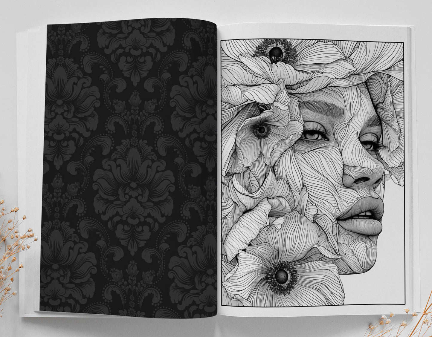 Flower Portraits Coloring Book (Printbook) - Monsoon Publishing USA