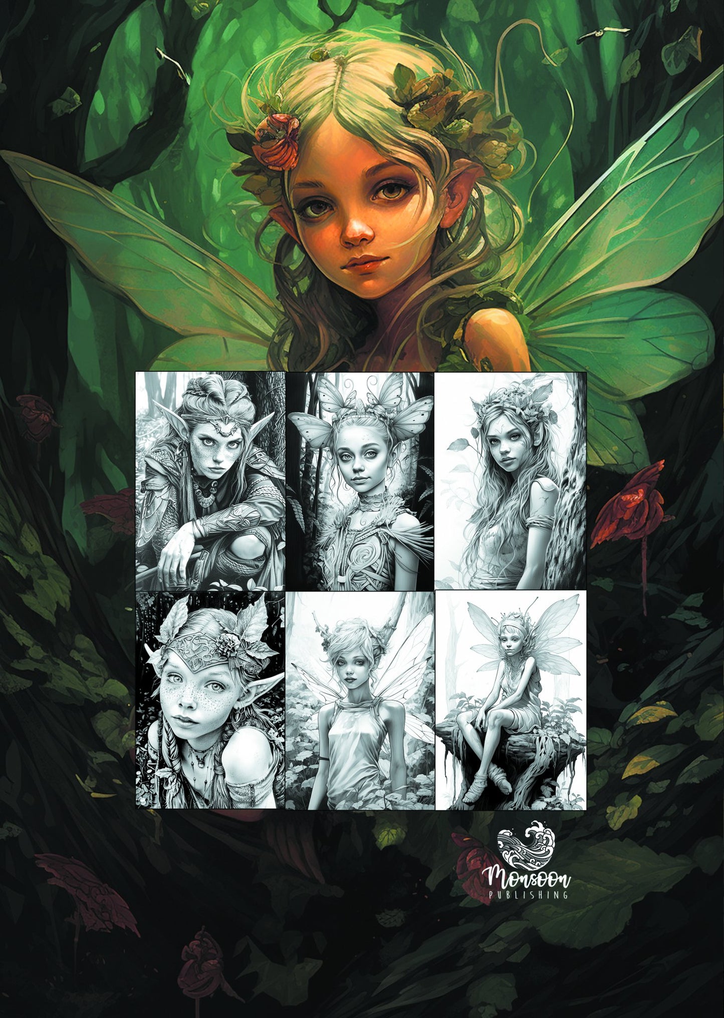 Pixies in the Woods Coloring Book 2 (Digital)