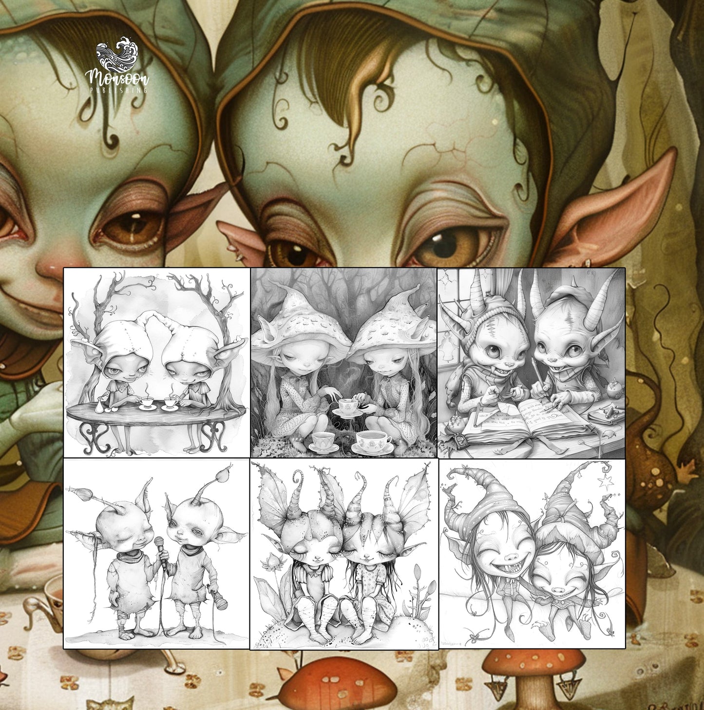 Goblins Coloring Book for Adults (Digital)