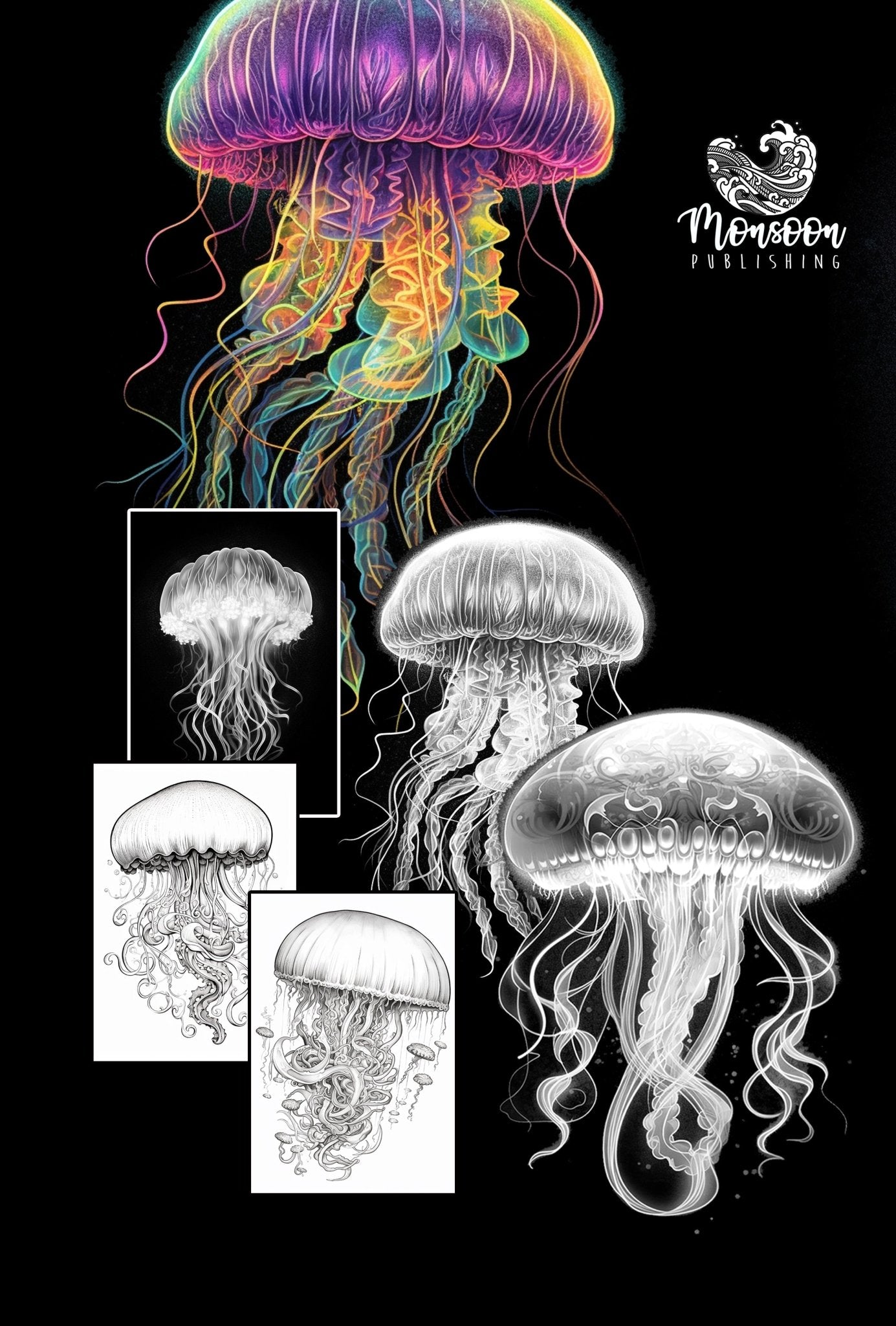 Jellyfish Ocean Coloring Book (Printbook) - Monsoon Publishing USA