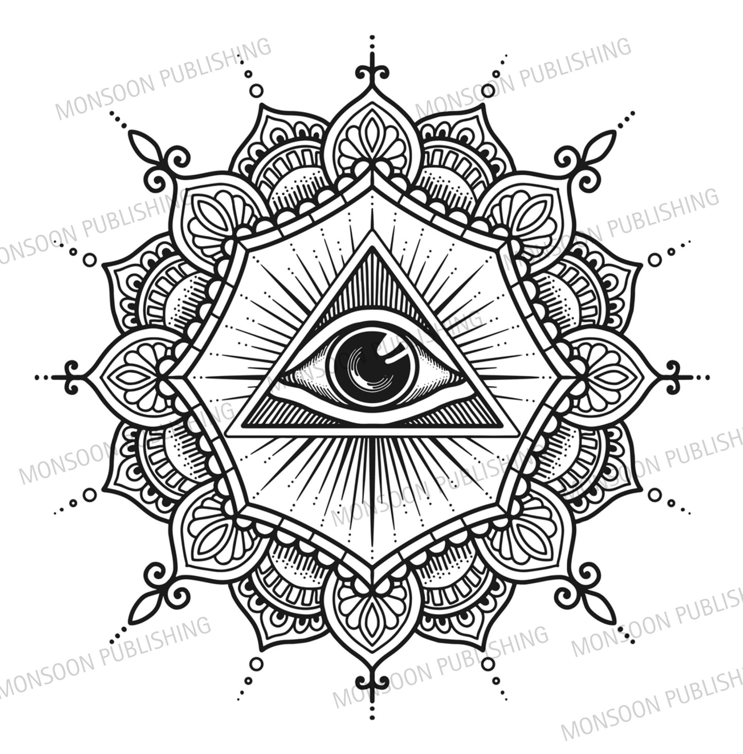 Mandala Coloring Book Meditation (Digital) - Monsoon Publishing USA