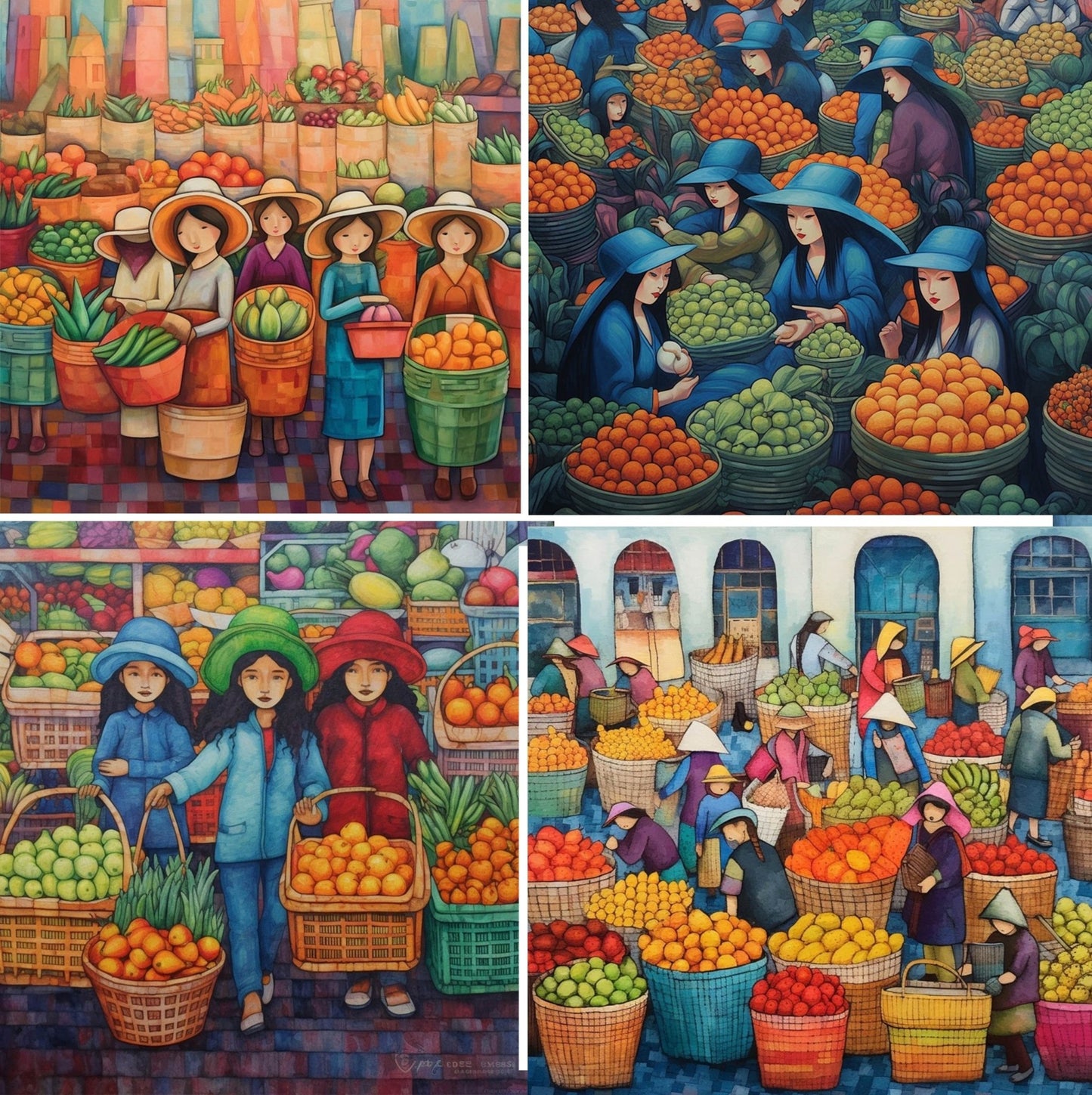 Naive Art Coloring Book Food Market (Digital) - Monsoon Publishing USA