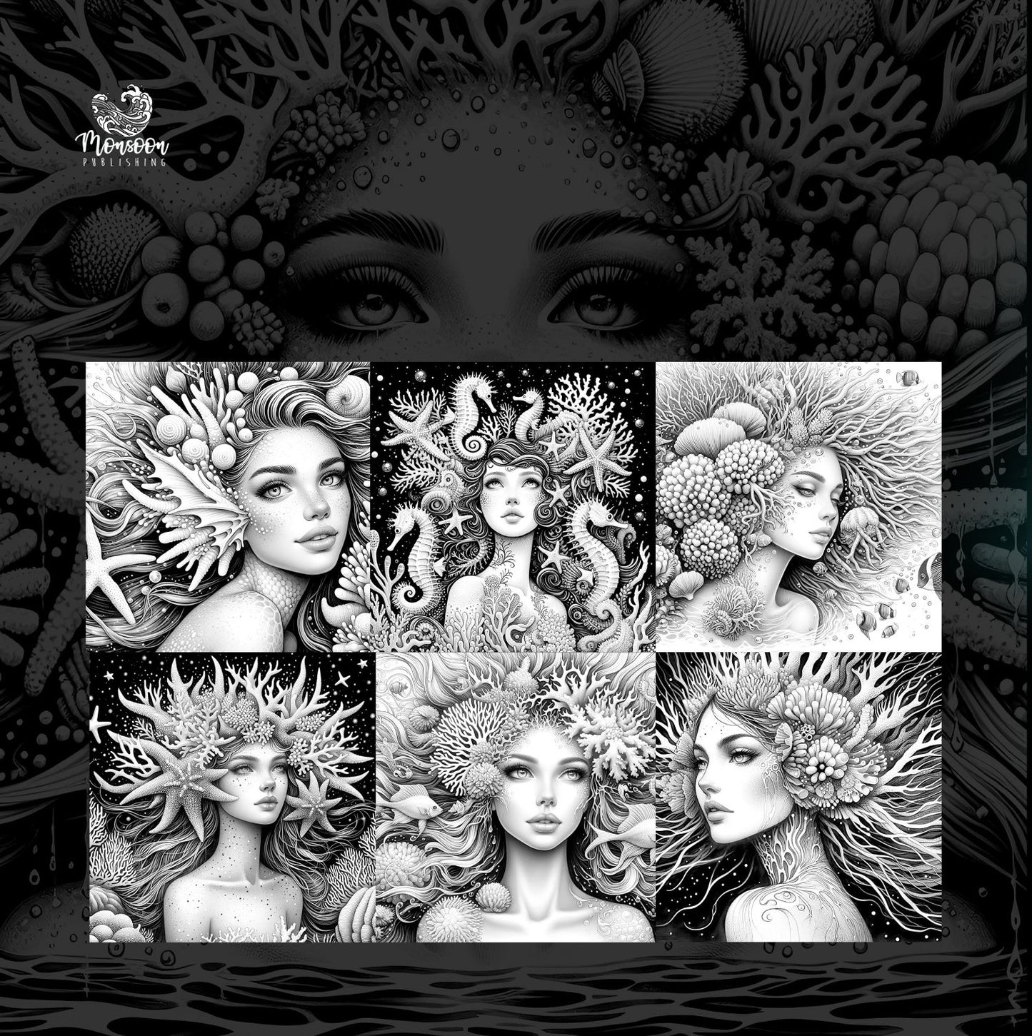 ocean goddess ocean coloring book monsoon publishing