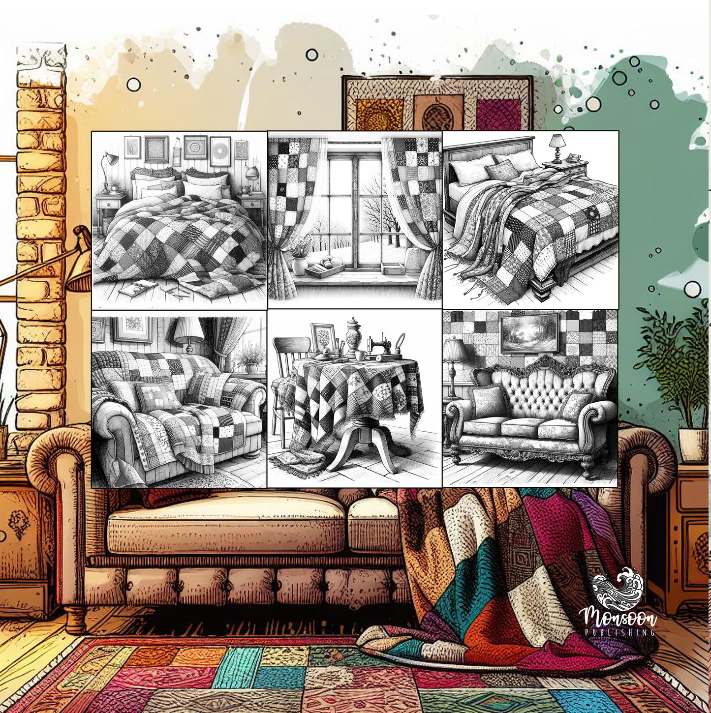 Patchwork House Coloring Book (Digital)