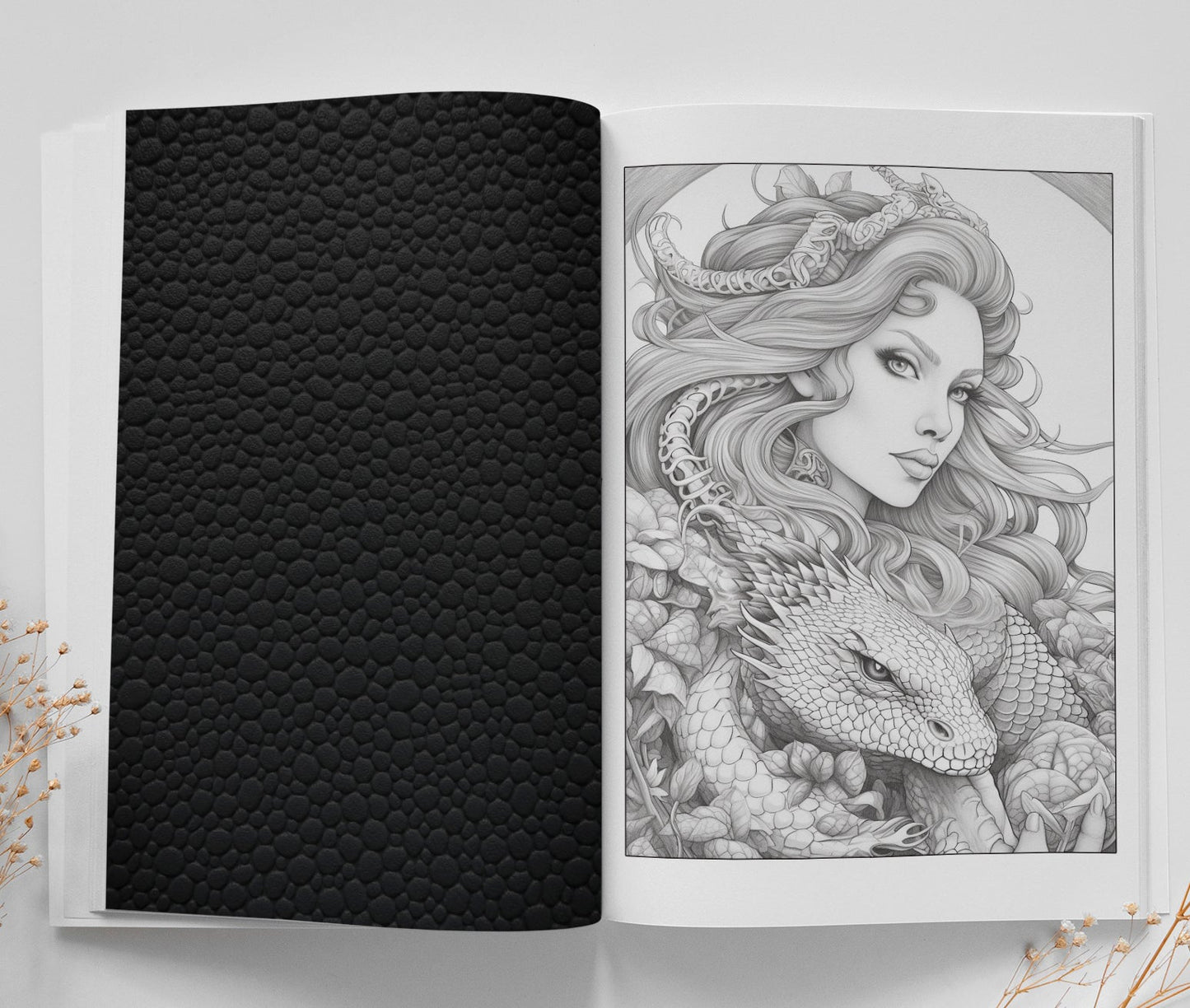 Reptilian Women Coloring Book Grayscale (Digital) - Monsoon Publishing USA