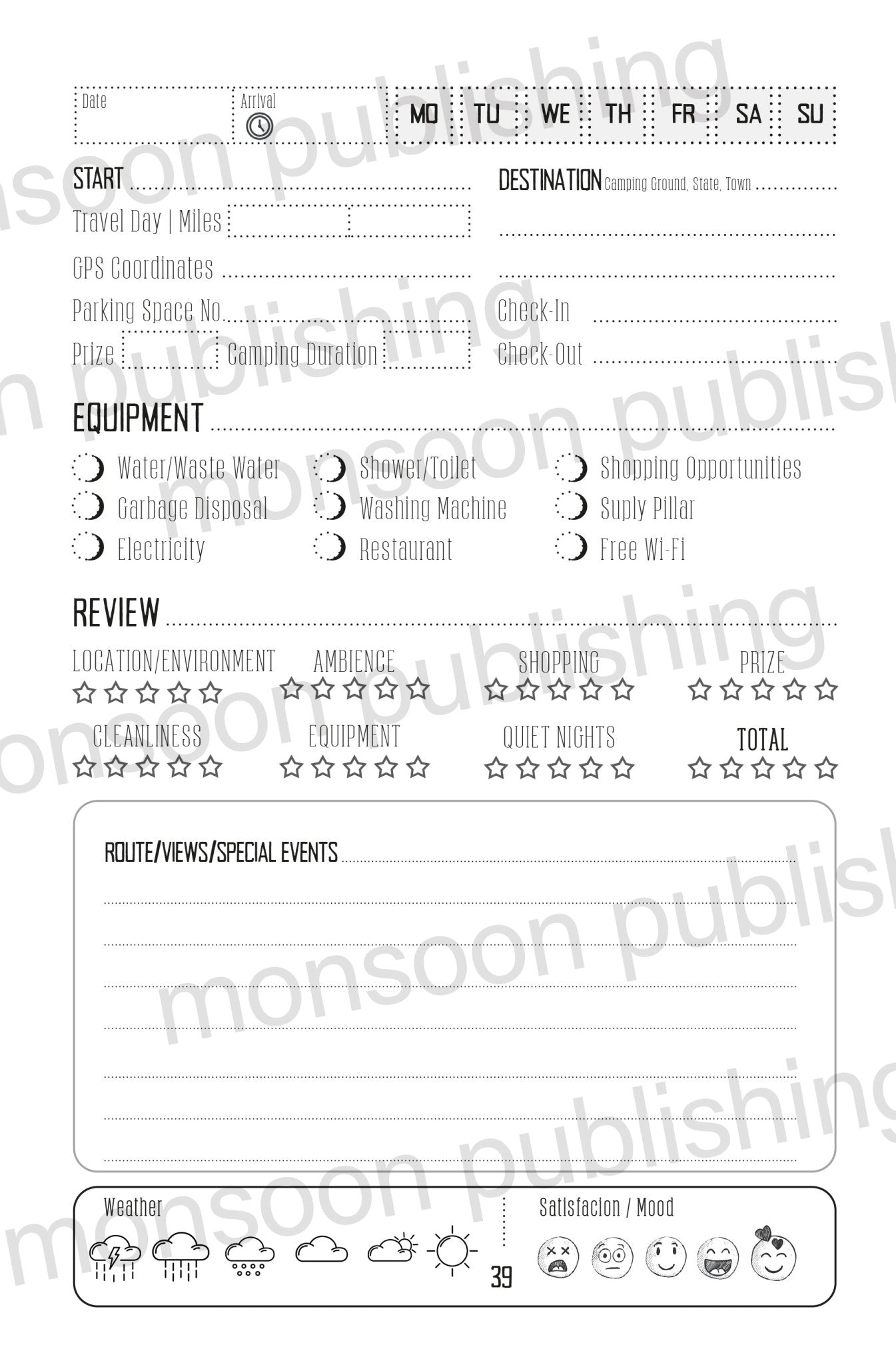 RV Travel Camping Logbook (Digital) - Monsoon Publishing USA