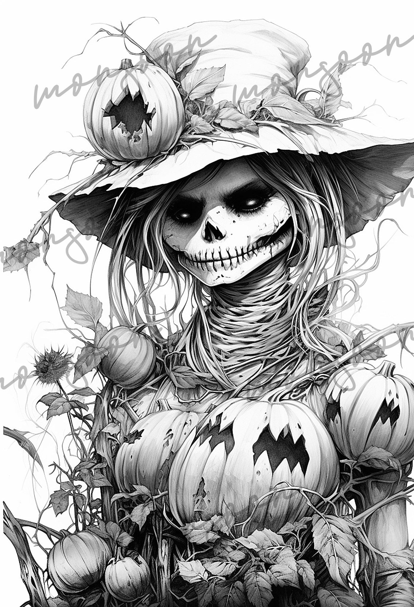 Scarecrows Halloween Coloring Book (Printbook) - Monsoon Publishing USA