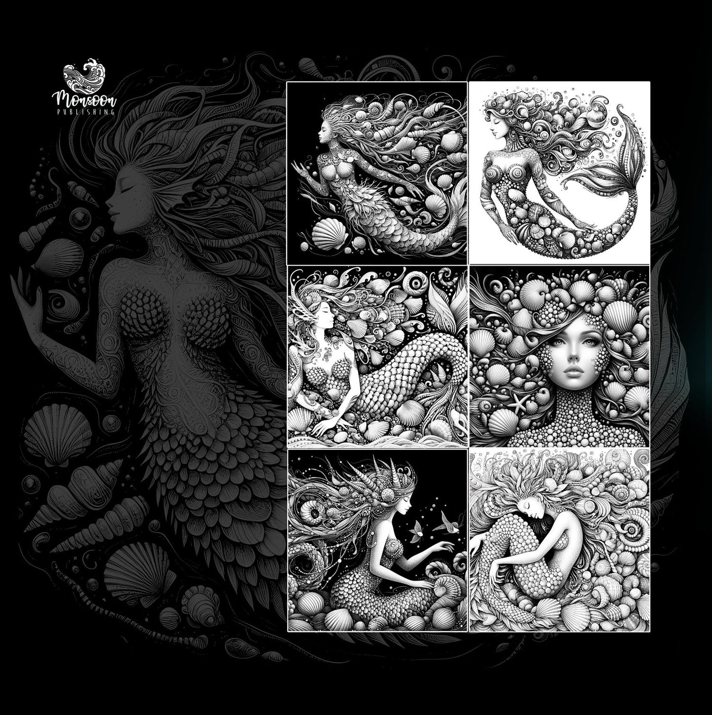 mermaids coloring book monsoon publishing