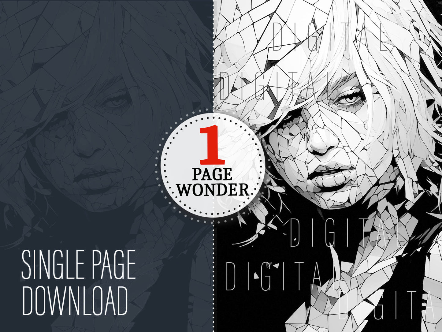 abstract face coloring page monsoon publishing