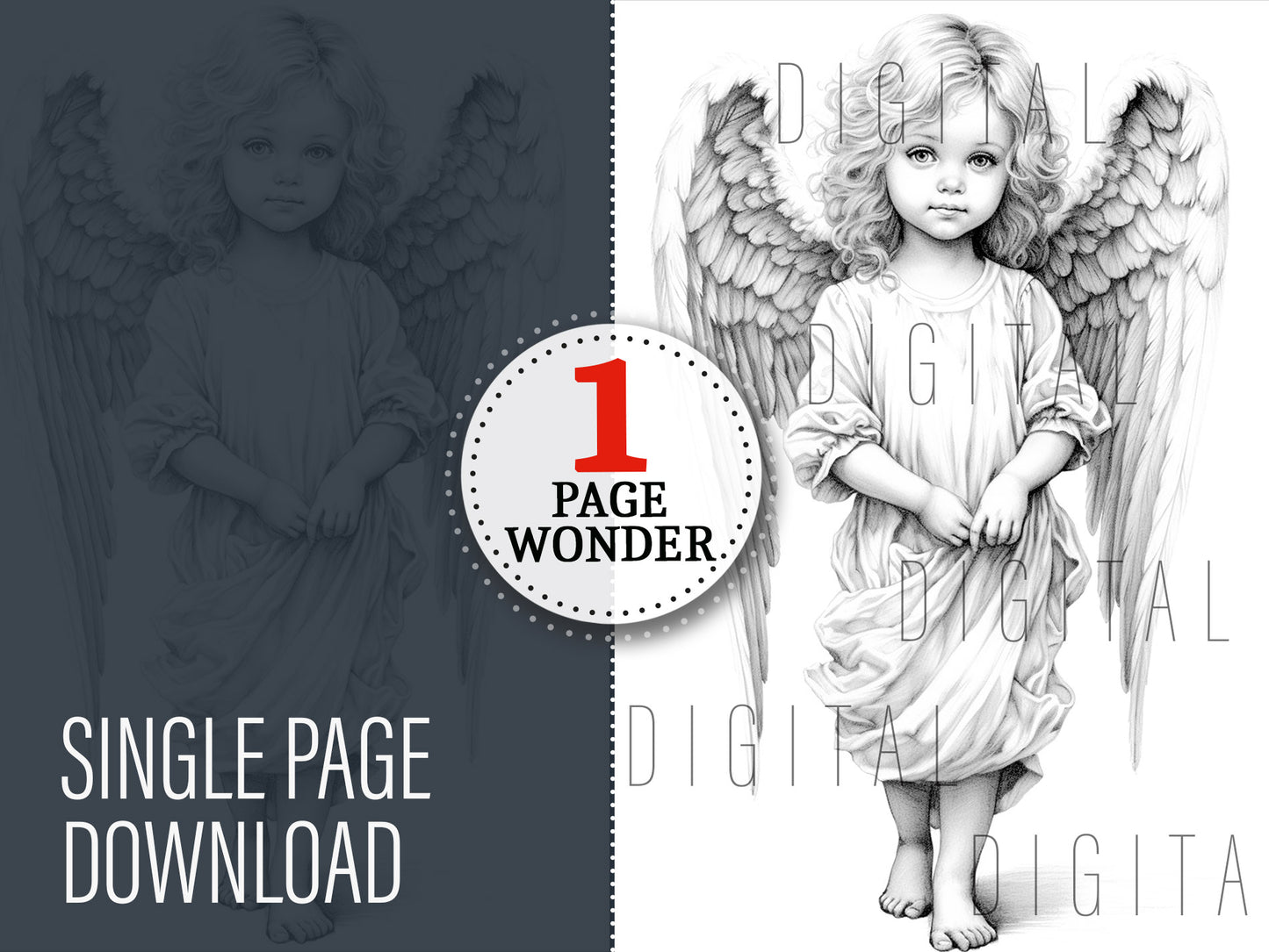 angel coloring page monsoon publishing