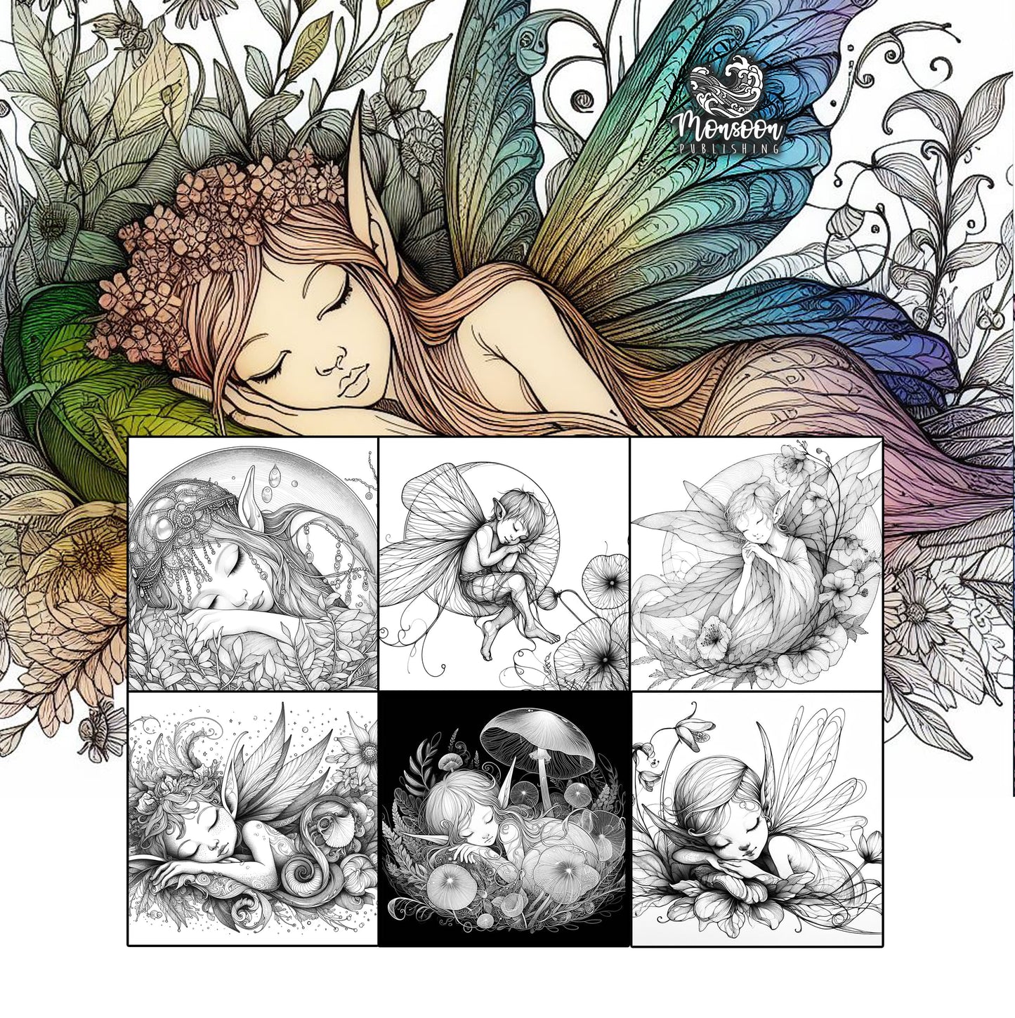 Sleeping Elves Coloring Book (Digital)