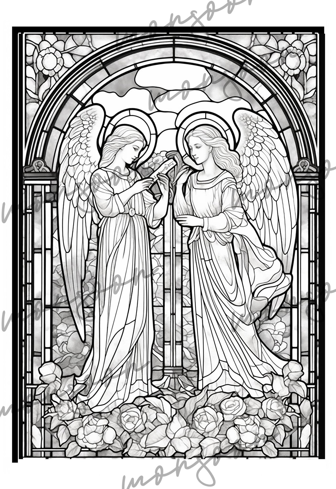 Stain Glass Windows Coloring Book (Digital) - Monsoon Publishing USA