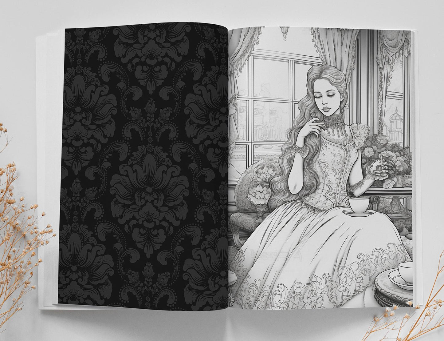 Victorian Coloring Book Grayscale (Printbook) - Monsoon Publishing USA