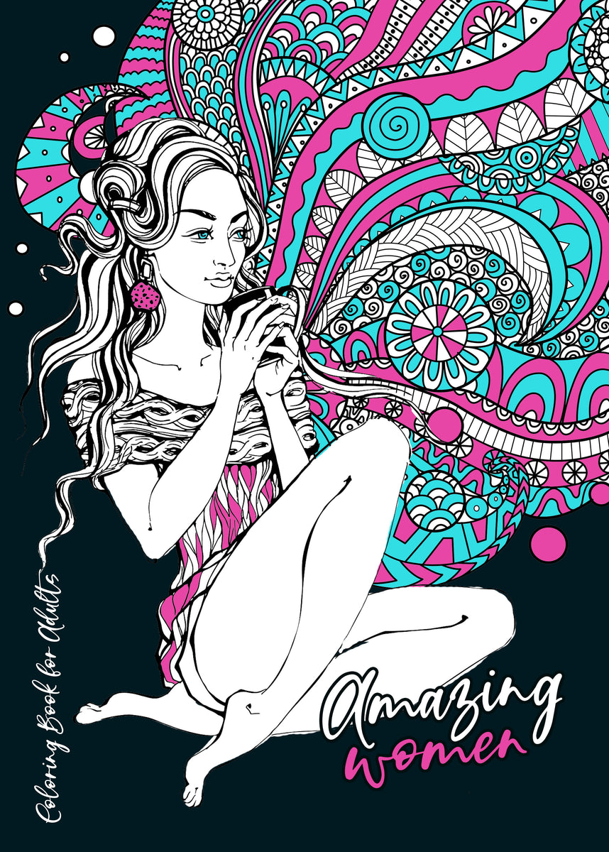 Amazing Women Coloring Book for Adults (Digital) – Monsoon
