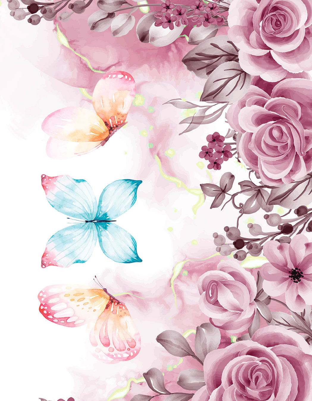 flowers outline reverse coloring book