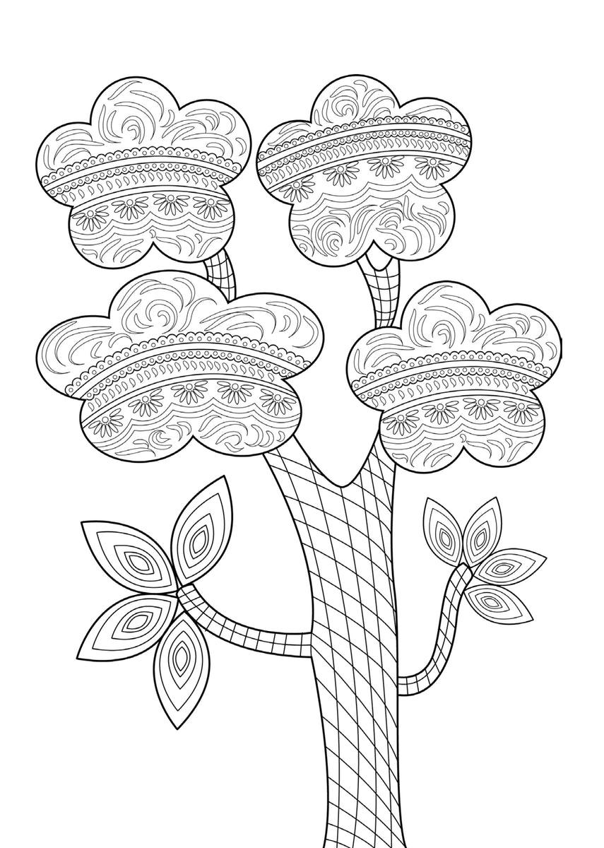 Trees Coloring Book for Adults (Digital) – Monsoon Publishing USA
