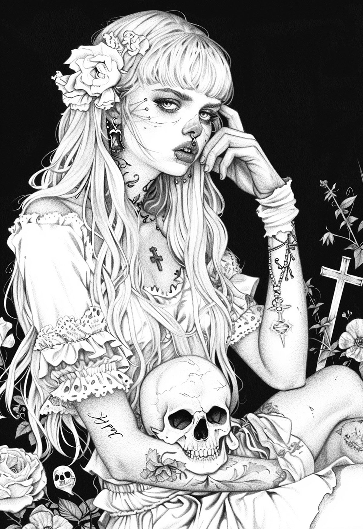 Gothic Colouring Gothic Coloring Pages