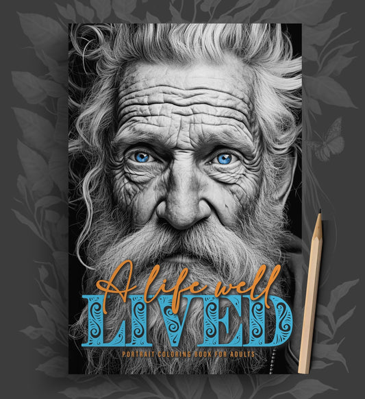 A life well lived Portraits Coloring Book (Printbook) - Monsoon Publishing USA