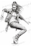 Dancing Grayscale Coloring Book (Digital)
