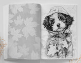 Autumn Dogs Coloring Book (Digital)
