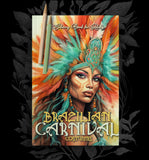 brazilian carnival costumes grayscale coloring book
