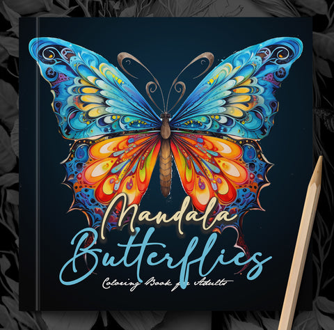Butterflies Coloring Book Grayscale (Printbook)