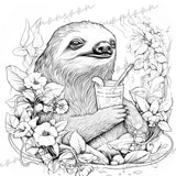 Sloth Coloring Book for Adults Grayscale (Printbook)
