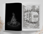 Camping Adventures Grayscale Coloring Book for Adults (Printbook)