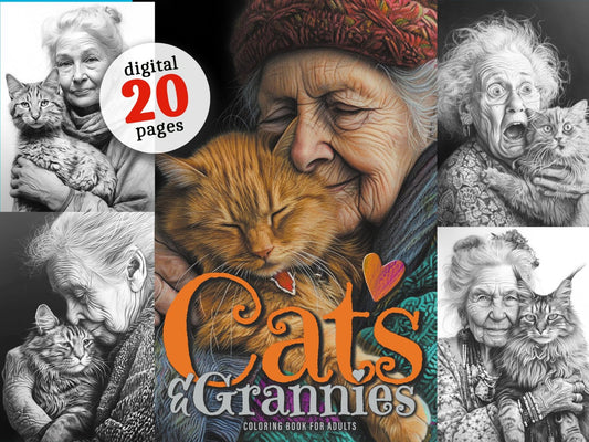 grandma cats coloring book monsoon publishing