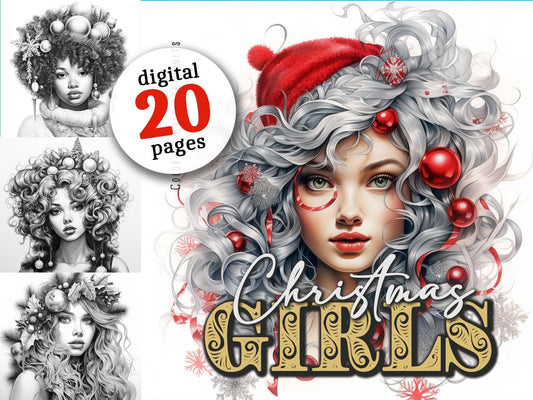 Christmas Girls Coloring Book (Printbook) - Monsoon Publishing USA