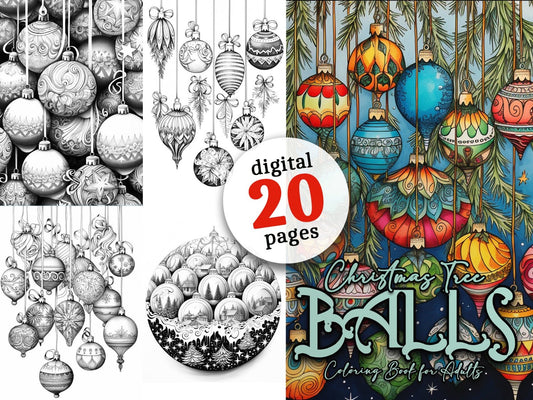 Christmas Tree Balls Coloring Book for Adults  Monsoon Publishing USA
