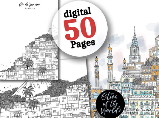Cities of the World Coloring Book 2 (Digital) - Monsoon Publishing USA